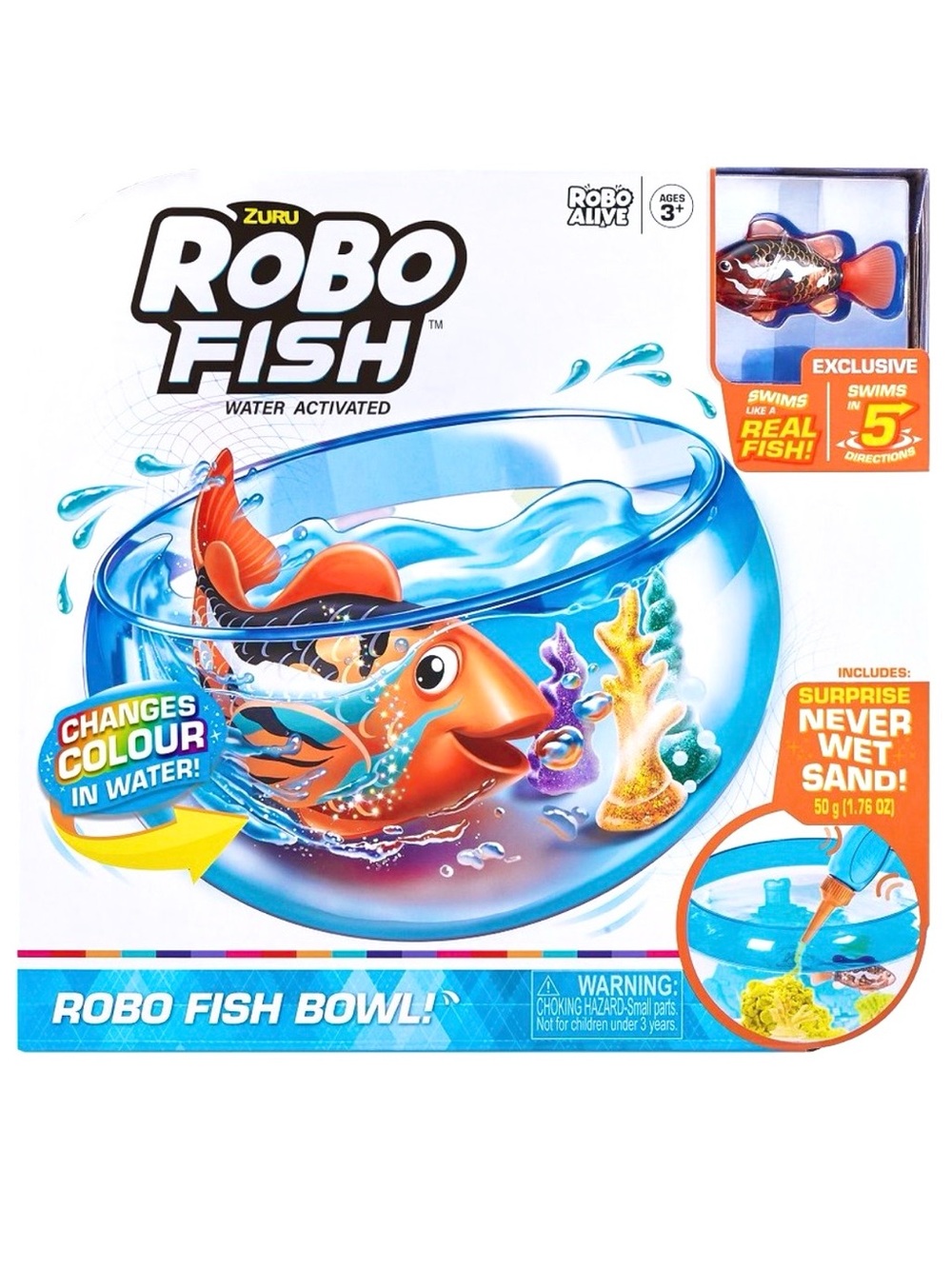 ZURU Robo Alive Fish Bowl Playset — Fun Electronic Pet *NEW*